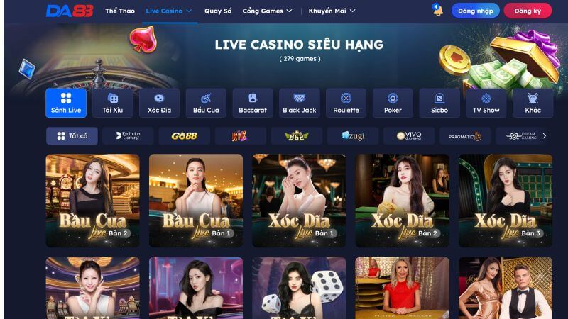 Tổng Quan Sảnh Live Casino Da88